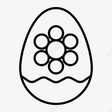鸡蛋装饰复活节图标图标