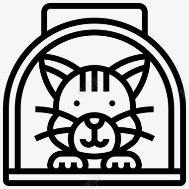猫笼房子宠物图标图标