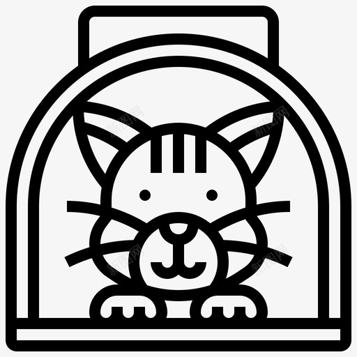 猫笼房子宠物图标svg_新图网 https://ixintu.com 宠物 宠物商店 庇护所 房子 猫笼