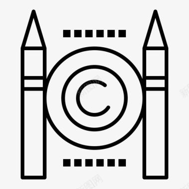 版权商业冲突图标图标
