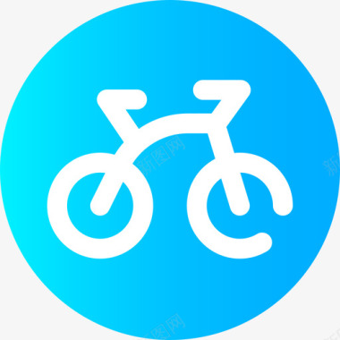 自行车生态126圆形图标图标
