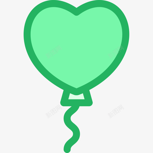 气球庆祝11线形绿色图标svg_新图网 https://ixintu.com 庆祝 气球 线形 绿色