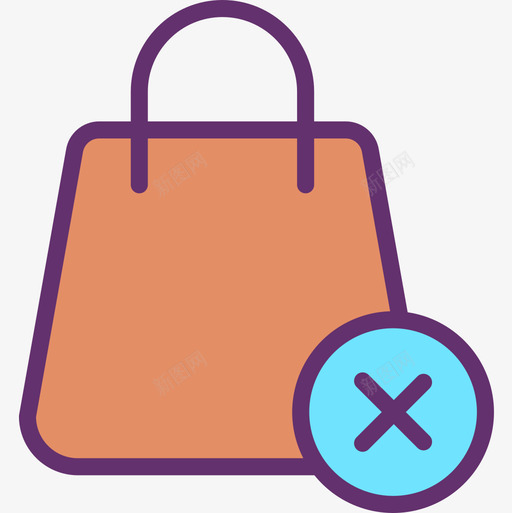 购物袋电子商务122线性颜色图标svg_新图网 https://ixintu.com 电子商务 线性 购物袋 颜色