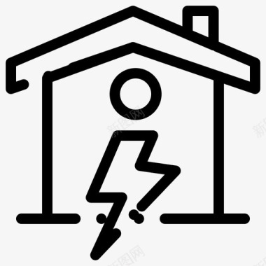 家庭能源房子图标图标