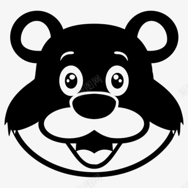 熊动物动物脸图标图标