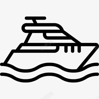 船旅行142直线图标图标