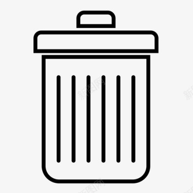 垃圾桶垃圾箱回收站图标图标