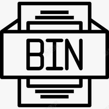 Bin文件类型3线性图标图标