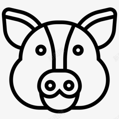猪贪婪小猪图标图标