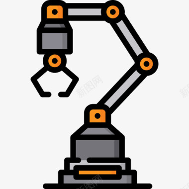 工业机器人工业过程18线性颜色图标图标