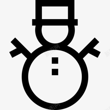 雪人圣诞玩具25直线型图标图标