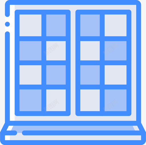 窗户建筑窗户4蓝色图标svg_新图网 https://ixintu.com 建筑窗户4 窗户 蓝色
