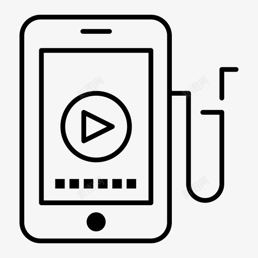 mp3播放器手机教育图标svg_新图网 https://ixintu.com mp3播放器 web界面feb集合v4 手机 教育 移动