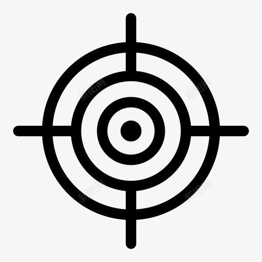 目标瞄准十字准星图标svg_新图网 https://ixintu.com 准星 十字 射击 必需品 武器 狙击手 目标 瞄准