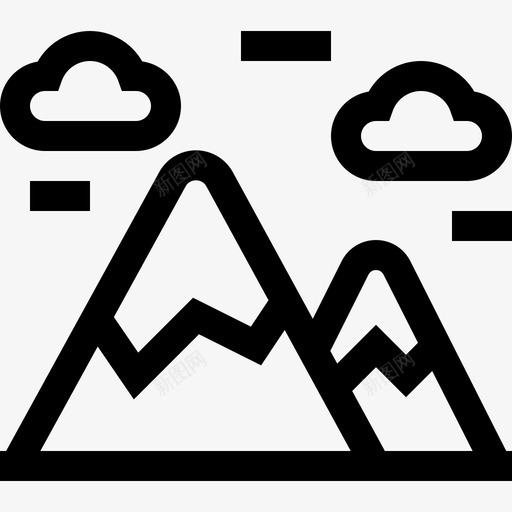 山地自由时间3线性图标svg_新图网 https://ixintu.com 山地 时间 线性 自由