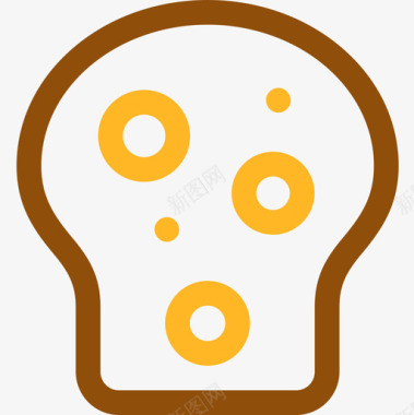 烤面包片杂货店25线性颜色图标图标