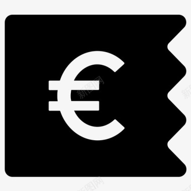 欧元汇票欧元凭证图标图标