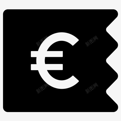 欧元汇票欧元凭证图标svg_新图网 https://ixintu.com 凭证 发票 收据 欧元 汇票