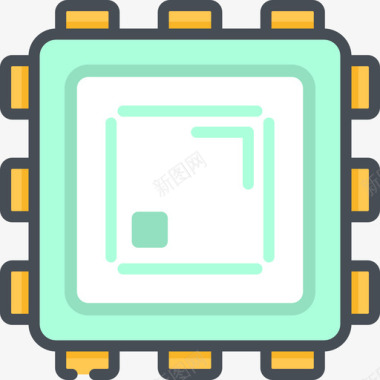 芯片网络开发24双色图标图标