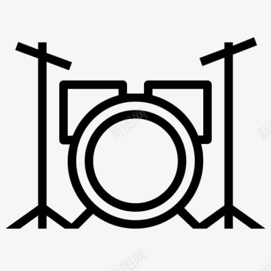 鼓乐队乐器图标图标