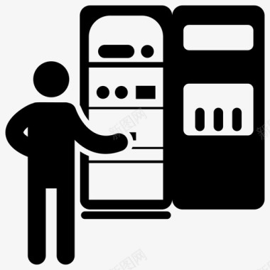 冰箱清洁家用清洁厨房电器图标图标