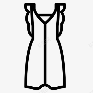 连衣裙时尚2直线型图标图标