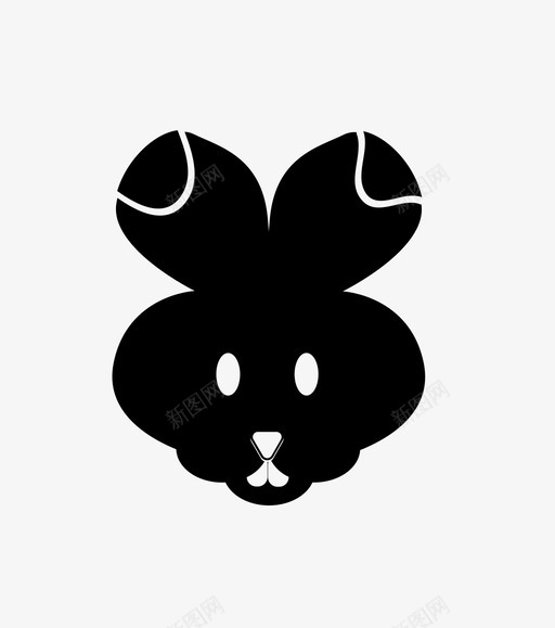 兔子长耳朵兔子脸图标svg_新图网 https://ixintu.com 兔子 耳朵 长耳