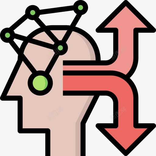 决策大脑过程5线性颜色图标svg_新图网 https://ixintu.com 决策 大脑 线性 过程 颜色