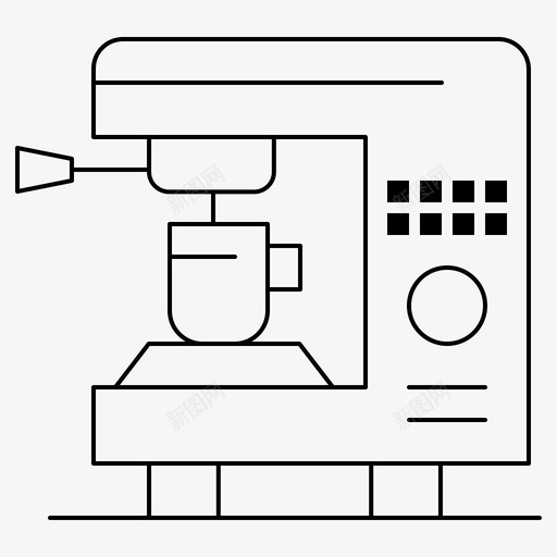 咖啡电动意式浓缩咖啡机图标svg_新图网 https://ixintu.com 2月 v4 web 咖啡 咖啡机 家用 意式 浓缩 电动 界面 系列