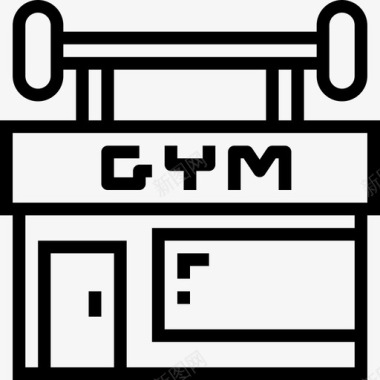 健身房健身健身房2线性图标图标