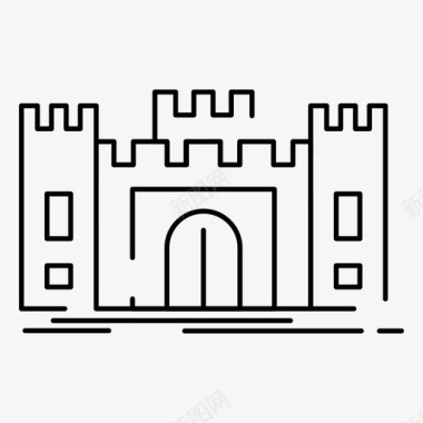 城堡防御堡垒图标图标