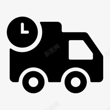 快速送货面包车车辆图标图标