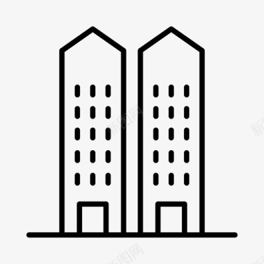 建筑物城市旅馆图标图标