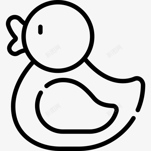 鸭子儿童玩具10线性图标svg_新图网 https://ixintu.com 儿童玩具 线性 鸭子