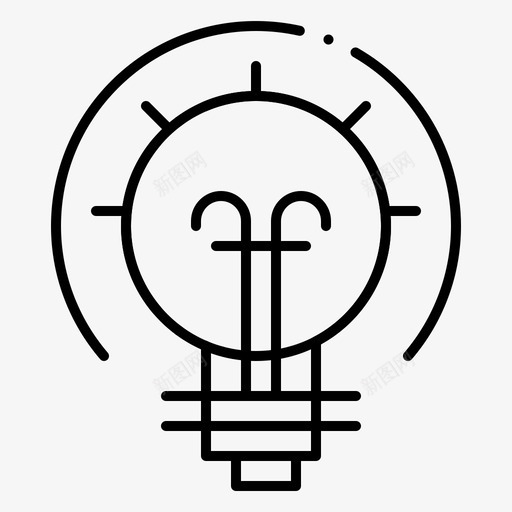 灯泡能量想法图标svg_新图网 https://ixintu.com 想法 灯泡 网络界面feb收集v4 能量 解决方案