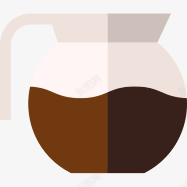 咖啡壶咖啡厅80公寓图标图标