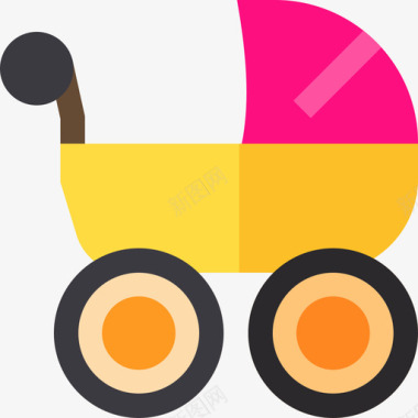 婴儿车慈善36号平车图标图标
