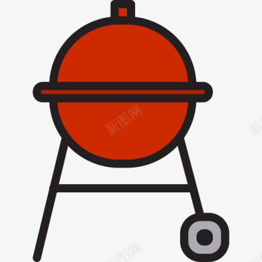 烧烤食物119线性颜色图标图标