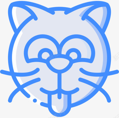 猫表情符号30蓝色图标图标