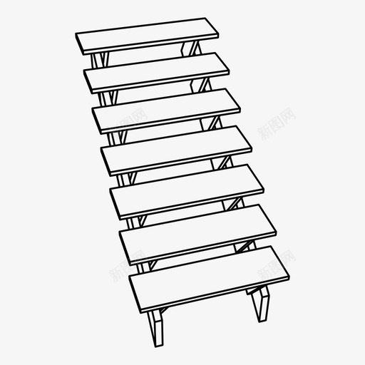 楼梯爬台阶图标svg_新图网 https://ixintu.com 上去 台阶 楼梯