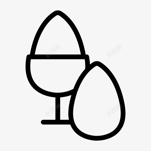 鸡蛋煮蛋早餐图标svg_新图网 https://ixintu.com 早餐 油炸 煮蛋 食物 鸡肉 鸡蛋