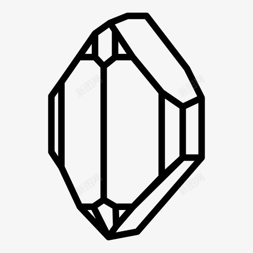 橄榄石晶体形态图标svg_新图网 https://ixintu.com 形态 晶体 晶形 晶系 橄榄石 正交 矿物