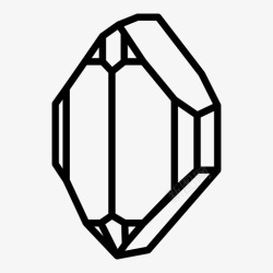 晶形橄榄石晶体形态图标高清图片