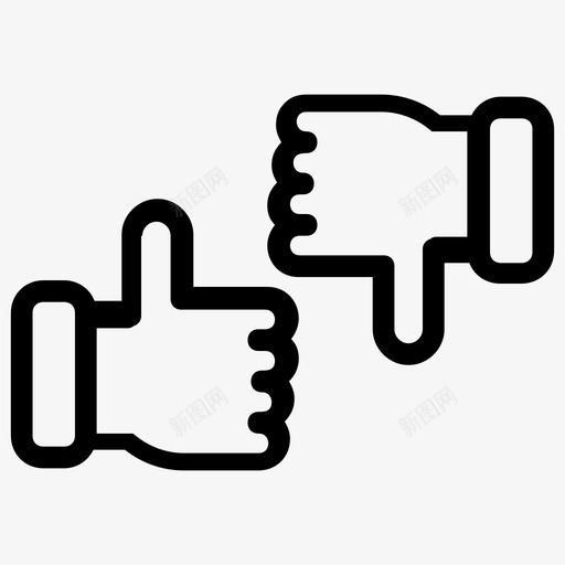 喜欢或不喜欢手势拇指指图标svg_新图网 https://ixintu.com 喜欢或不喜欢 大拇指向上 手势 拇指向下 拇指指 政治路线图标