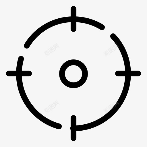 弓箭手瞄准目标图标svg_新图网 https://ixintu.com ui 元素 基本 弓箭手 目标 瞄准 虚线