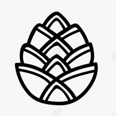 松果森林植物图标图标