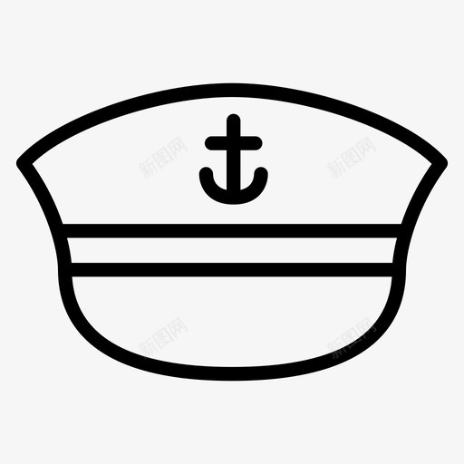 水手帽船长航海图标svg_新图网 https://ixintu.com 水手帽 航海 船长