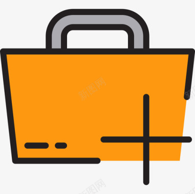 购物袋购物129线性颜色图标图标