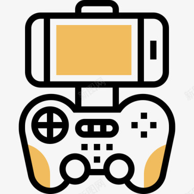 游戏板电子设备9黄色阴影图标图标