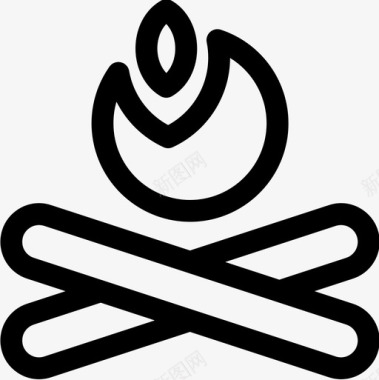 篝火自由时间8线性图标图标